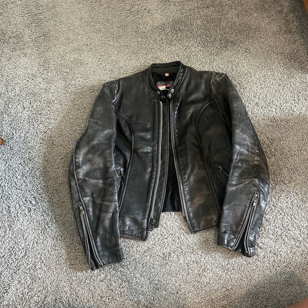 Brooks Black Leather Jacket